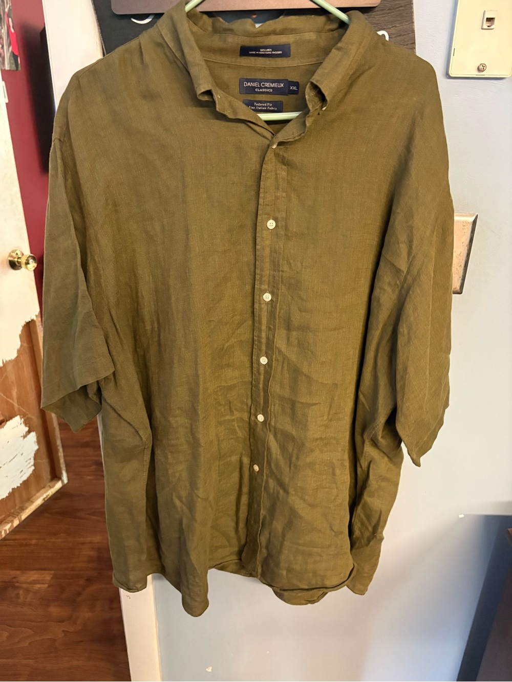 Daniel Cremieux Classics Brown 100% Linen Tailored Fit Button Down Shirt XXL